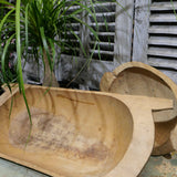 grand plat creux en bois