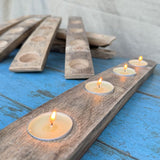 centre de table bois, porte bougies