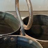 Ancien rangement d'atelier en métal - porte outils triple compartiment - déco industrielle