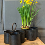 Ancien rangement d'atelier en métal - porte outils triple compartiment - déco industrielle