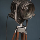 Ancien projecteur cinema hollywood Richardson an 50/60 trepied bois