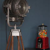 Ancien projecteur cinema hollywood Richardson an 50/60 trepied bois