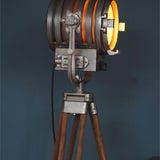 Ancien projecteur cinema hollywood Richardson an 50/60 trepied bois