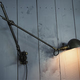 Rare OC White Industrial Wall-Mounted Sconce Lamp