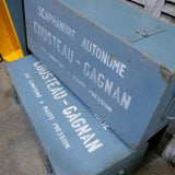 1 ancienne caisse bois scaphandre Cousteau Gagnan