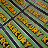plaque publicitaire mercury kina stock vintage