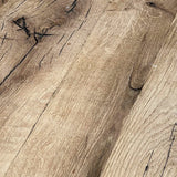 Industrial table with antique solid oak top and cast iron base with American patina