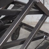 Ancienne table elevatrice d'atelier console ou table basse