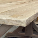 grande table tradition plateau et pietement chene massif