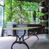 table industrielle plateau chene massif pietement fonte New York