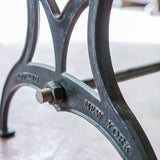table industrielle plateau chene massif pietement fonte New York