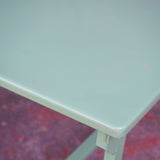 Military metal industrial desk with green epoxy paint
