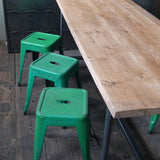 TOLIX antique stool in its original green condition