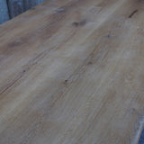 grande table industrielle plateau chene massif pietement fonte