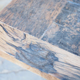 grande table industrielle plateau chene massif pietement fonte