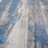 grande table industrielle plateau chene massif pietement fonte