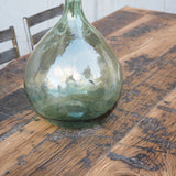 grande table industrielle plateau chene massif pietement fonte