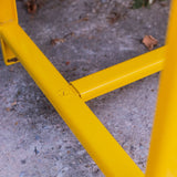 Table militaire metal bureau industrielle peinture epoxy jaune