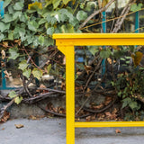 Table militaire metal bureau industrielle peinture epoxy jaune