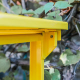 Table militaire metal bureau industrielle peinture epoxy jaune