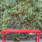 Table militaire metal bureau industrielle peinture epoxy rouge