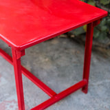 Table militaire metal bureau industrielle peinture epoxy rouge