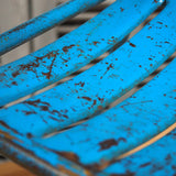 Original patinated metal bistro chair