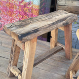 Tabouret en bois recyclé