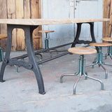 tabouret industriel metal et bois