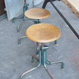 tabouret industriel metal et bois
