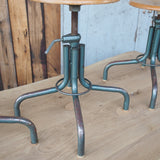 tabouret industriel metal et bois