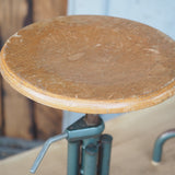 tabouret industriel metal et bois