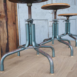 tabouret industriel metal et bois