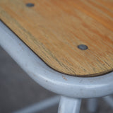 tabouret industriel metal et bois