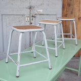 tabouret industriel metal et bois