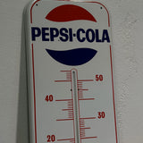 Thermomètre publicitaire sur tole emaillée  PEPSI-COLA : "Vive le ski et Pepsi"