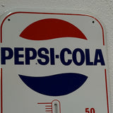 Thermomètre publicitaire sur tole emaillée  PEPSI-COLA : "Vive le ski et Pepsi"
