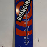 Thermomètre publicitaire sur tole emaillée ORANGINA  "Buvez Orangina"