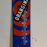 Thermomètre publicitaire sur tole emaillée ORANGINA  "Buvez Orangina"