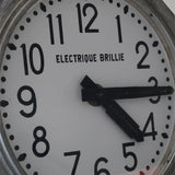 ancienne grande horloge de gare Brillié cadran emallé patine dans son jus