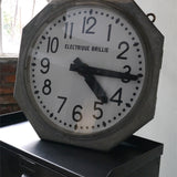 ancienne grande horloge de gare Brillié cadran emallé patine dans son jus
