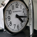 ancienne grande horloge de gare Brillié cadran emallé patine dans son jus