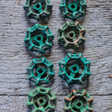 Lot d'anciennes vannes d'usine, ideal en bouton de tiroir indus