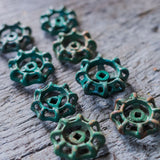 Lot d'anciennes vannes d'usine, ideal en bouton de tiroir indus