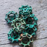 Lot d'anciennes vannes d'usine, ideal en bouton de tiroir indus