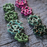 Lot d'anciennes vannes d'usine, ideal en bouton de tiroir indus