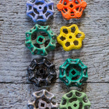 Lot d'anciennes vannes d'usine, ideal en bouton de tiroir indus