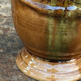 Petit vase d'Anduze emaillé flammé