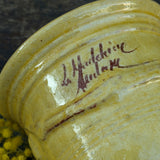 Petit vase d'Anduze emaillé jaune