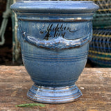 Petit vase d'Anduze emaillé lavande